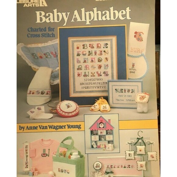Cross Stitch Leisure Arts Baby Alphabet Counted Pattern #272 Baby Birth - Picture 1 of 4